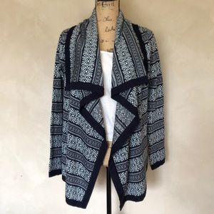 Skies Are Blue open draped cardigan sweater
